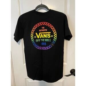 NWT Vans Mens Small Tshirt Rainbow logo